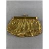 Image 1 : 1950's Gold Metallic Mesh Clutch Purse with Metal Opening. For Evening/Formal Wear