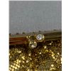Image 2 : 1950's Gold Metallic Mesh Clutch Purse with Metal Opening. For Evening/Formal Wear