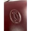 Image 2 : Vintage Cartier Must Red Bordeaux Leather Clutch Shoulder Bag. NOT AUTHENTICATED