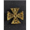 Image 2 : Beautiful Vintage Pink Maltese Cross Wth Seed Pearls Brooch/ Pendant