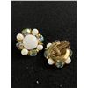 Image 2 : LovelyVintage  White Stone Bracelet and Earrings Set