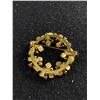 Image 2 : Vintage Mid Century Triad Clear Rhinestones Circular Flower Brooch.
