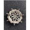 Image 2 : Vintage Mid Century 1950's-60's  Circle Star Brooch With Faux Turquoise Blue Glass Stones