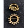Image 2 : Stunning Czech Art Deco 1920's Small Brooch with Multi Colour Paste (?) Stones Plus a Vintage Pink &