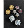 Image 1 : 4 Pairs of Interesting Vintage Clip on Earrings