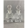 Image 1 : 2 Vintage Crystal Perfume Bottles/ Decanters with Dabbers