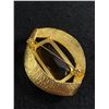 Image 2 : Beautiful Gold Tone Brooch with Prong Set Bown Stone