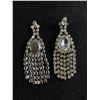 Image 2 : Pair of Vintage Rhinestone Dangle Earrings