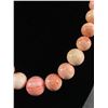 Image 2 : Vintage Salmon Coloured Natural Stone Graduated Round Bead Necklace