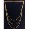 Image 1 : Vintage Triple Strand Gold Plated Necklace