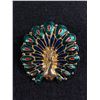 Image 1 : Gorgeous Vintage Enamel Peacock Brooch Pin