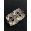 Image 2 : Vintage Rhinestone and Black Enamel Brooch/ Pin