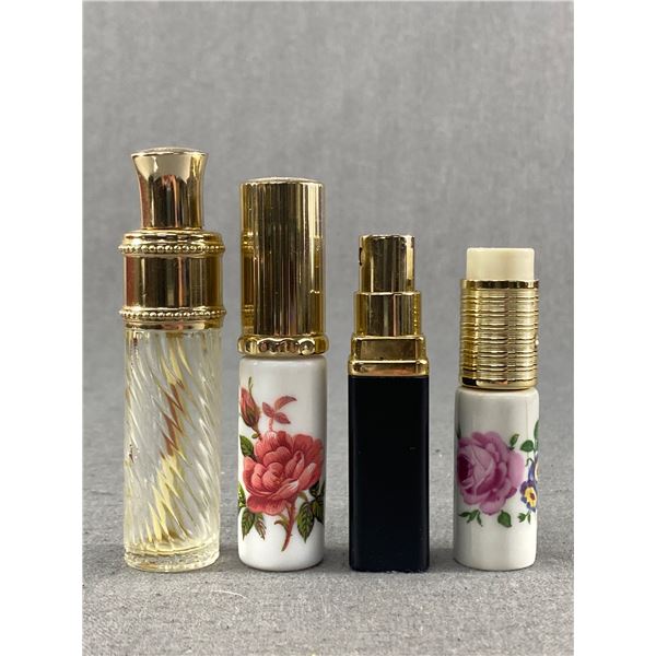 Lot of 4 Vintage Miniature Perfume Bottles. Nina Ricci Limoges France, Etc