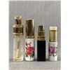 Image 1 : Lot of 4 Vintage Miniature Perfume Bottles. Nina Ricci Limoges France, Etc