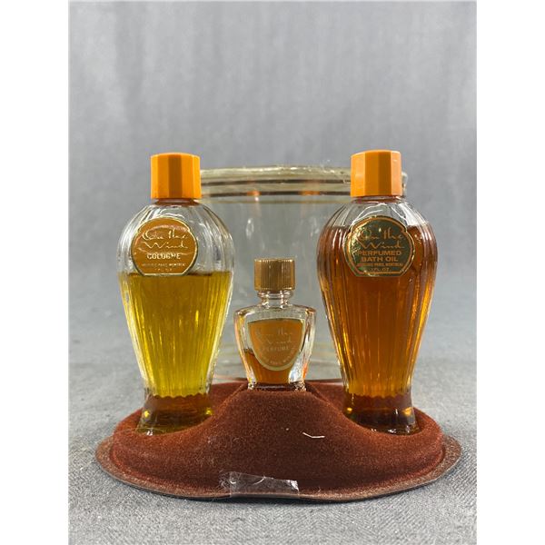 Vintage Store Display " On The Wind" Bath Oil, Perfume and Cologne
