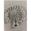 Image 2 : Vintage Art Deco 1930's Clear Pressed Glass Perfume Bottle with Fan Shaped Stopper