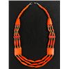 Image 1 : Orange Beaded Necklace With Sterling Silver Clasp