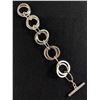Image 1 : Vintage Silvertone Chain Links Bracelet Marked RLL