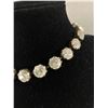 Image 2 : Lovely Silvertone and Prong Set Rhinestone Choker Style Necklace