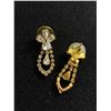 Image 2 : Stunning Vintage Gold Tone And Rhinestone Crystal Necklace and Earring Set