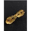 Image 2 : Vintage Gold Tone with Blue Center Brooch/Pin