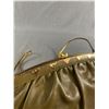 Image 2 : Vintage Gold Leather BALLY Clutch/ Crossbody Bag.