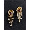 Image 2 : Stunning Vintage Gold Tone And Rhinestone Crystal Necklace and Earring Set