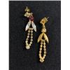Image 2 : Stunning Vintage Gold Tone And Rhinestone Crystal Necklace and Earring Set