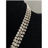 Image 2 : Vintage Triple Strand Silver Plated Rhinestone Necklace