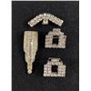 Image 1 : Lot of Various Vintage Rhinestone Scarf/ Dress Clips
