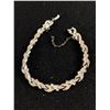 Image 1 : Beautiful Vintage Rhinestone Bracelet with Safety Chain. Needs Re-Attachment