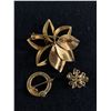 Image 2 : Vintage 1/20 12 k GF Brooch Plus 2 Other Vintage Brooches
