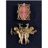 Image 2 : 2 Vintage Brooches. 1 Cameo and 1 with 2 Cherubs
