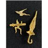 Image 2 : 3 Vintage Pins/Brooches. Bird, Umbrella and A Brownie Pin ( Girl Guides)