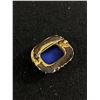 Image 2 : Vintage Gold Tone Brooch with Blue Center