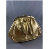 Image 1 : Vintage 1960's Metalic Gold Clutch Evening Bag with Chain