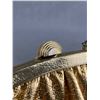 Image 2 : Vintage 1960's Metalic Gold Clutch Evening Bag with Chain