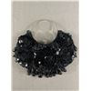 Image 1 : Vintage Dangling Black Beaded Clutch Evening Purse with Metal Handle