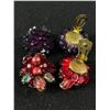 Image 2 : 2 Pairs of Gorgeous Vintage Clip on Crystal Cluster Earrings