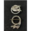 Image 2 : 2 Gorgeous Vintage Rhinestone Circle Brooches/Pins