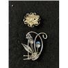 Image 2 : 2 Stunning Vintage Silverton Brooches. 1 With Pearls