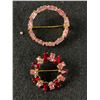Image 1 : 2 Beautiful Vintage Rhinestone Brooches.