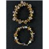 Image 1 : 2 Vintage Fall Colours Crystal Bracelets. 1 Stretch and 1 with Clasp