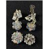 Image 2 : 3 Pairs of Beauriful Vintage Rhinestone Earrings