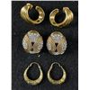 Image 1 : 3 Pairs of Vintage Earrings 1 Marked Monet, 1Marked ZC and 1 Unreadable