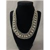 Image 3 : Nice Vintage 1950's -60's Rhinestone and Silver Tone Necklace and Earrings Set