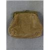 Image 2 : Vintage Whiting and Davis Co. Gold Metalic Mesh Ladies Handbag + Gold Metalic Mesh Ladies Handbag.