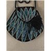 Image 2 : Beautiful Vintage Blue and Clear Beaded Purse with Rope Handle