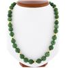 Vintage 29" Round Nephrite Jade Bead Strand Necklace w/ 14k Gold Balls & Clasp