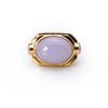 18K Yellow Gold Jadeite & Sapphire Ring